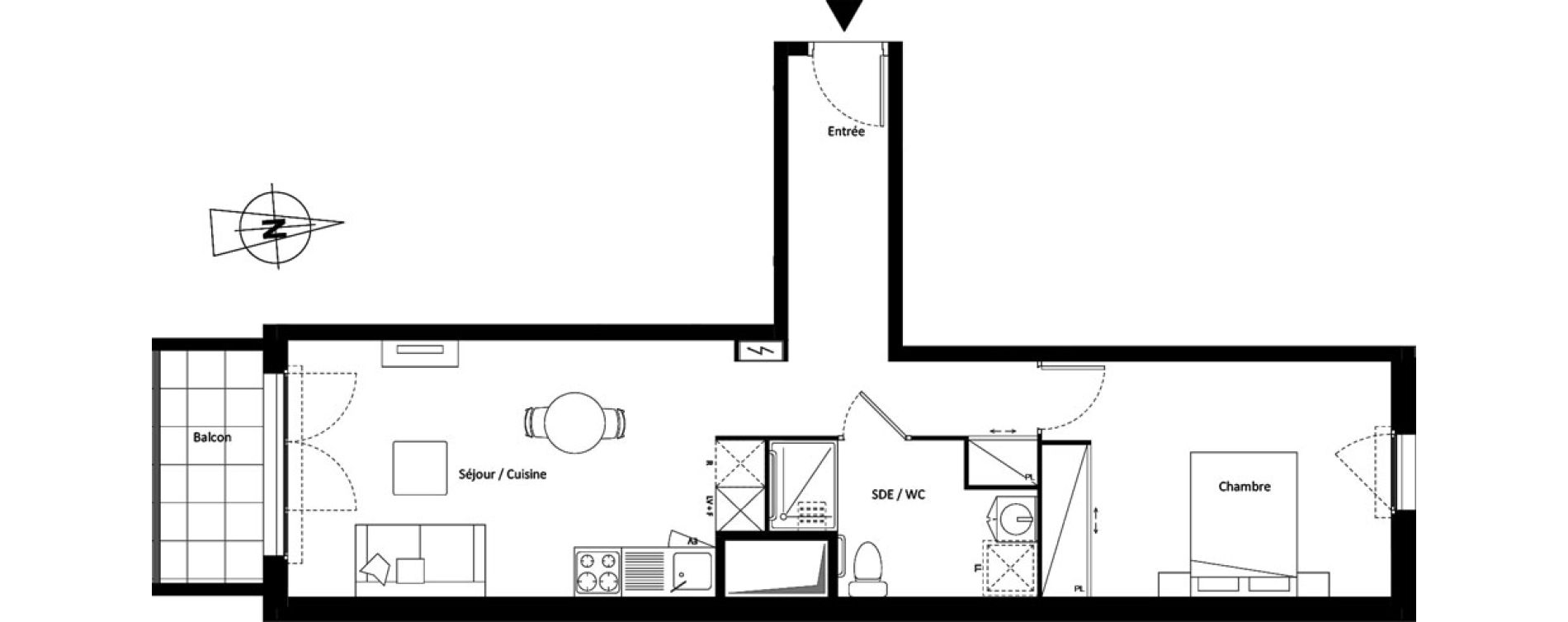 Appartement T2 de 50,20 m2 &agrave; Montereau-Fault-Yonne Centre