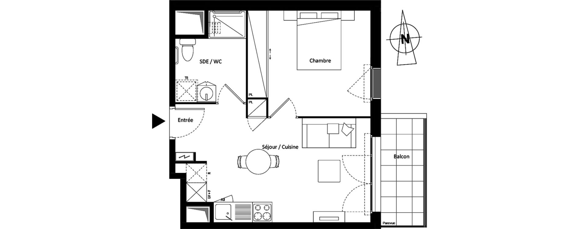 Appartement T2 de 39,43 m2 &agrave; Montereau-Fault-Yonne Centre