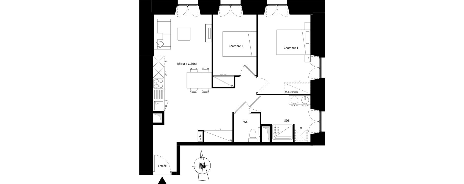 Appartement T3 de 62,00 m2 &agrave; Montereau-Fault-Yonne Centre