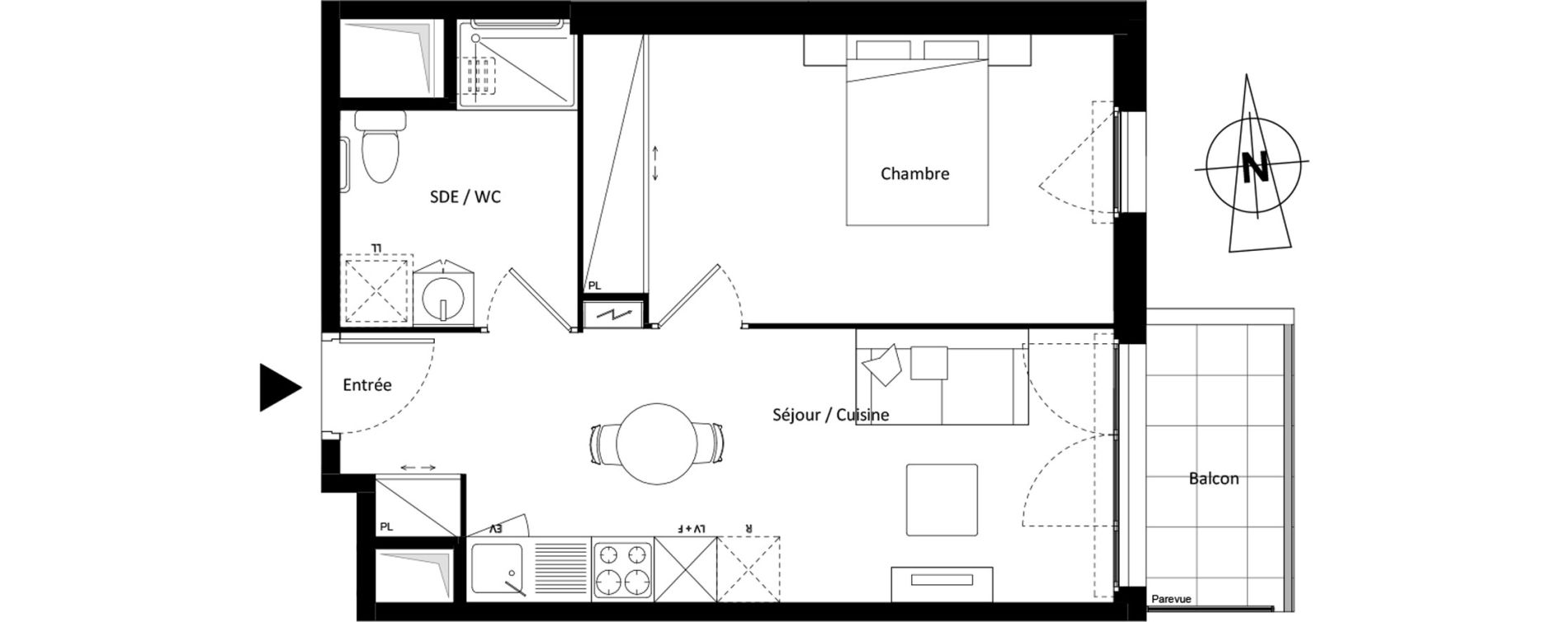 Appartement T2 de 40,00 m2 &agrave; Montereau-Fault-Yonne Centre