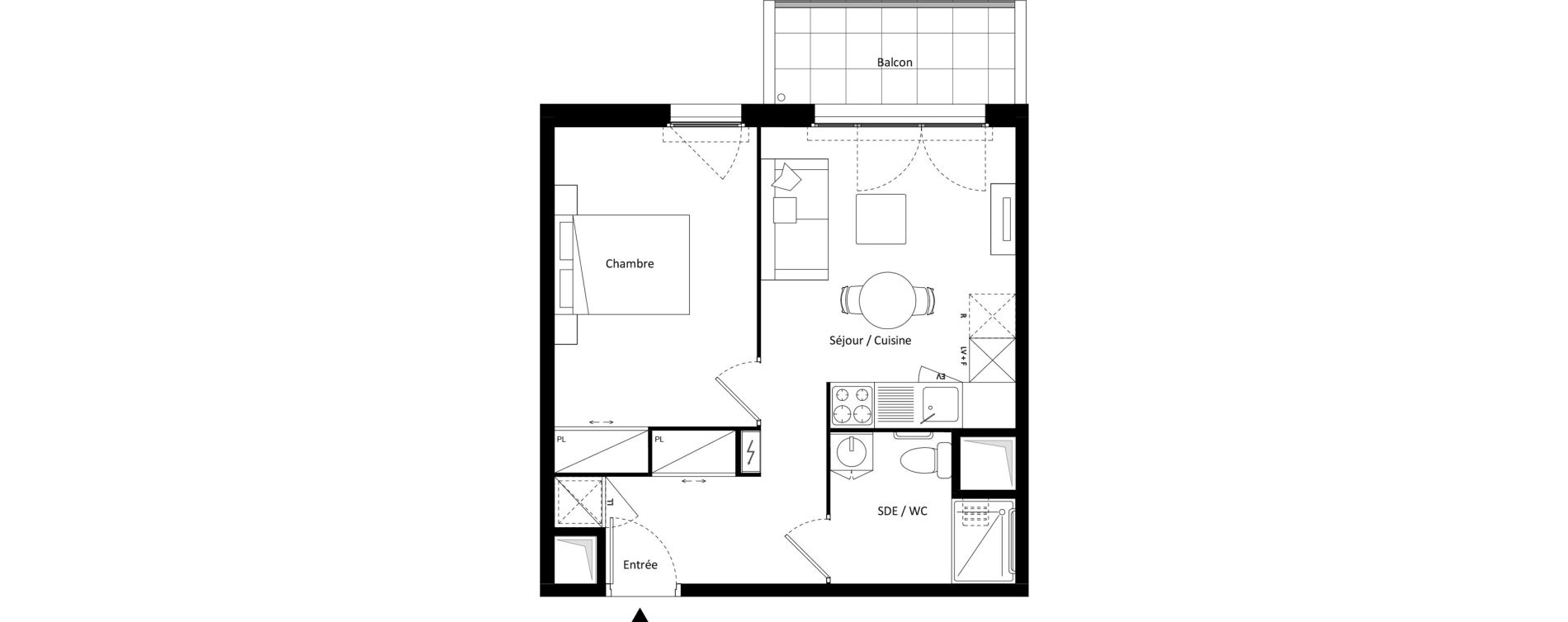 Appartement T2 de 39,58 m2 &agrave; Montereau-Fault-Yonne Centre