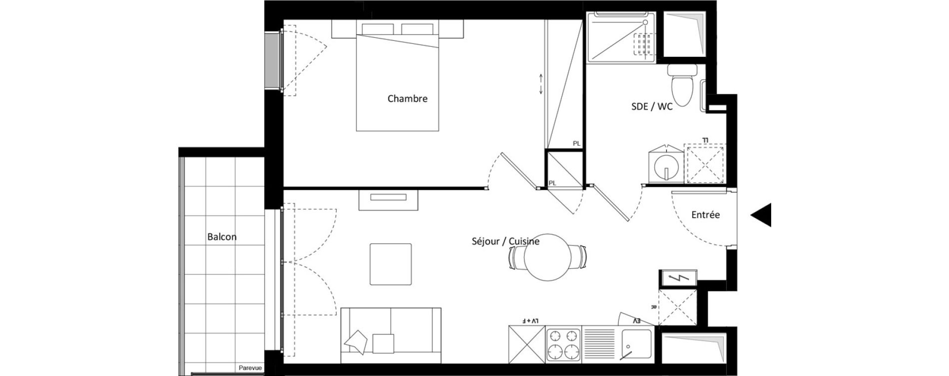 Appartement T2 de 41,34 m2 &agrave; Montereau-Fault-Yonne Centre
