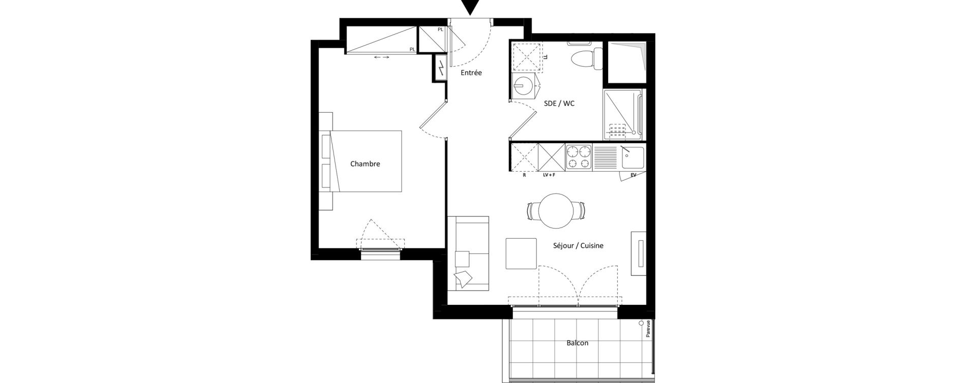 Appartement T2 de 41,17 m2 &agrave; Montereau-Fault-Yonne Centre