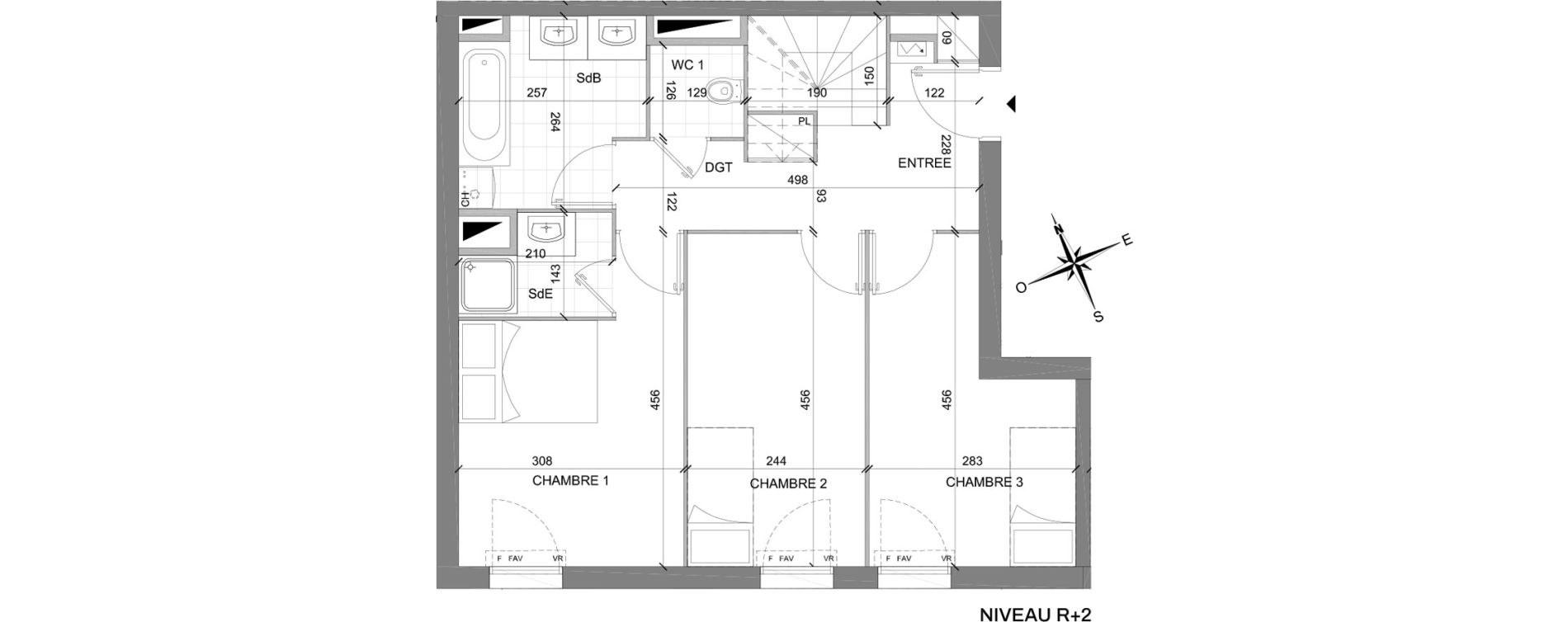 Duplex T4 de 92,21 m2 &agrave; Mont&eacute;vrain Centre