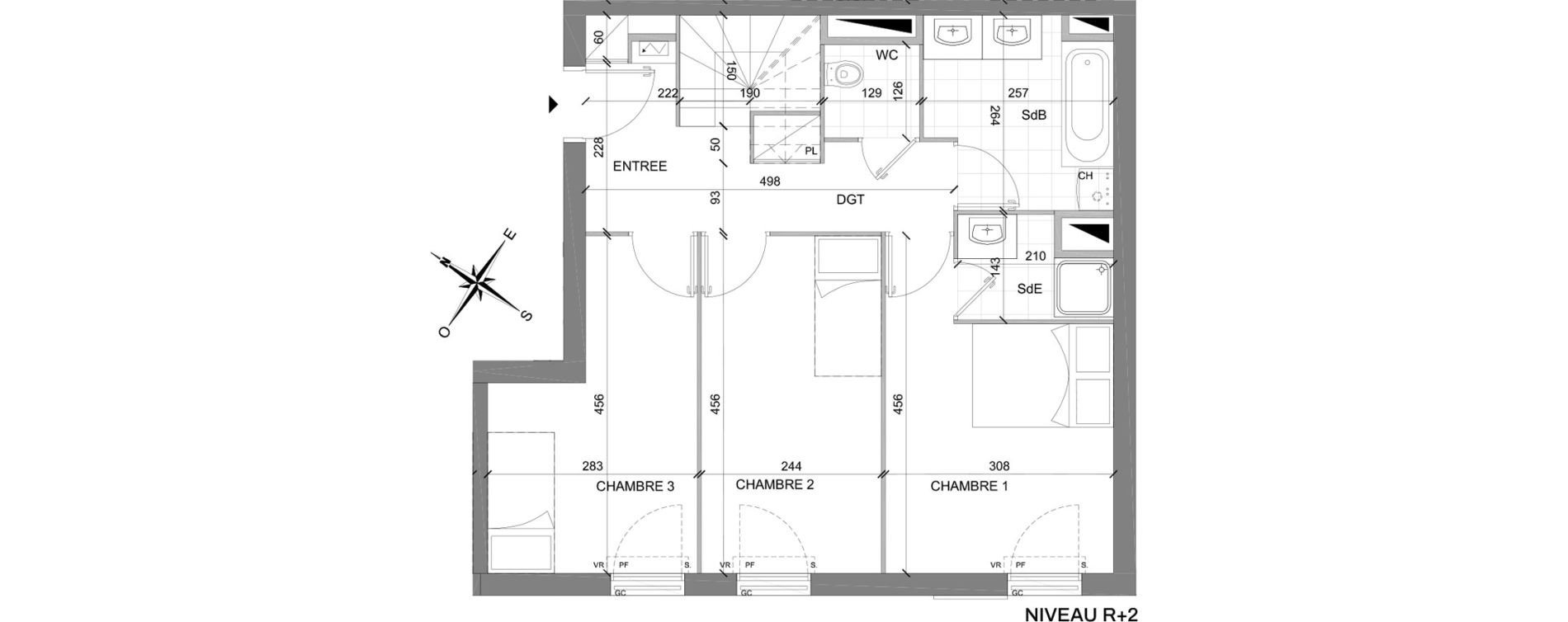 Duplex T4 de 92,22 m2 &agrave; Mont&eacute;vrain Centre