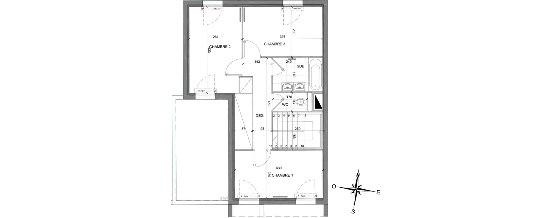 Maison T4 de 90,85 m2 &agrave; Mont&eacute;vrain Centre