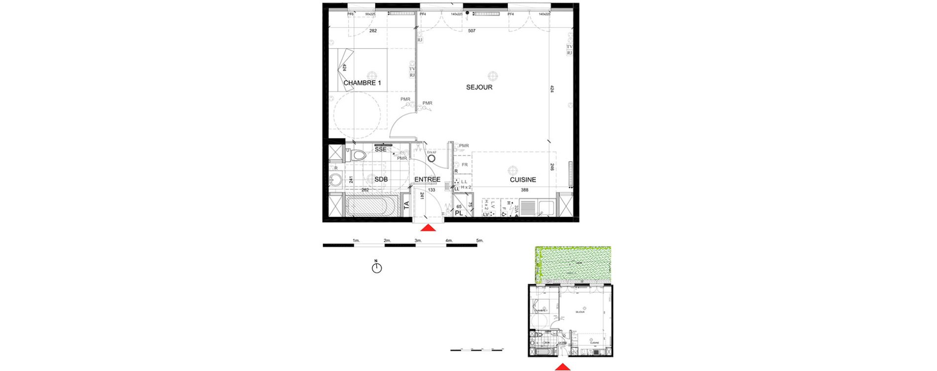Appartement T2 de 50,95 m2 &agrave; Mont&eacute;vrain Centre