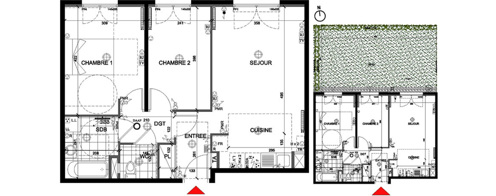 Appartement T3 de 58,00 m2 &agrave; Mont&eacute;vrain Centre