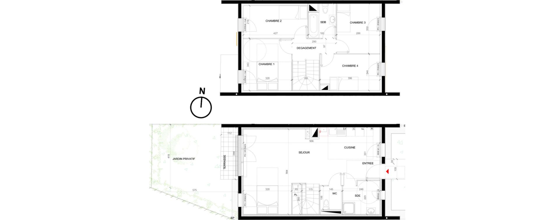 Maison T5 de 96,90 m2 à Montévrain Centre