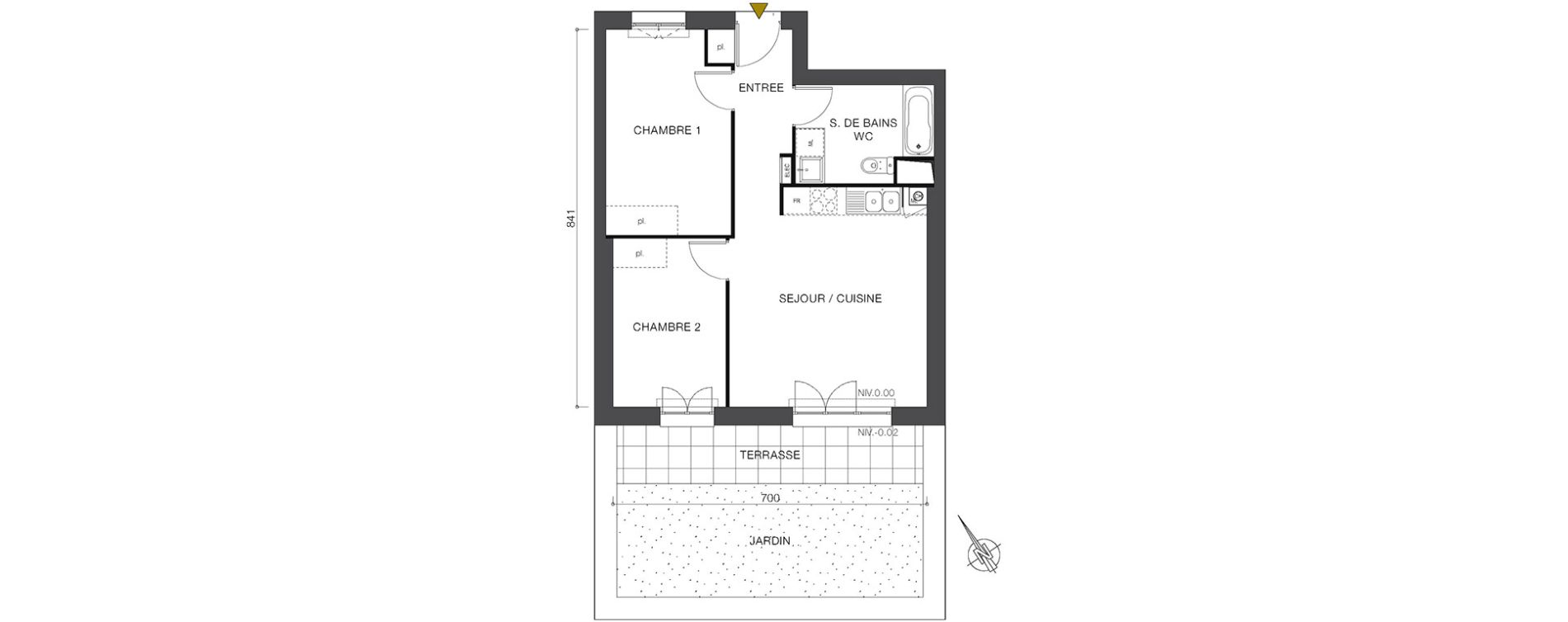 Appartement T3 de 54,30 m2 &agrave; Moret-Sur-Loing Centre