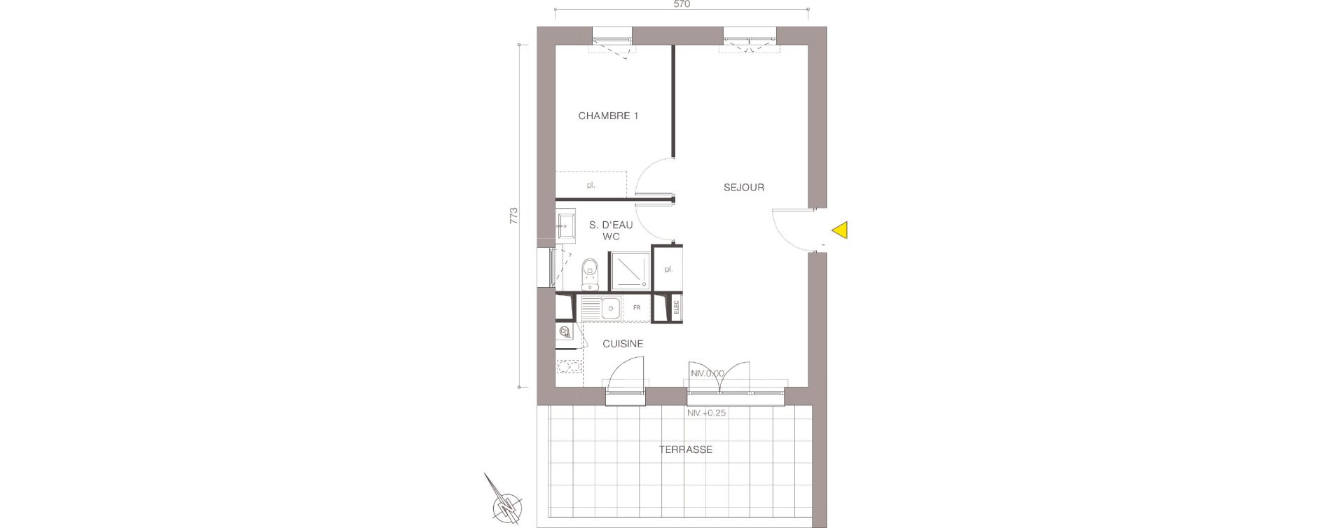 Appartement T2 de 42,50 m2 &agrave; Moret-Sur-Loing Centre