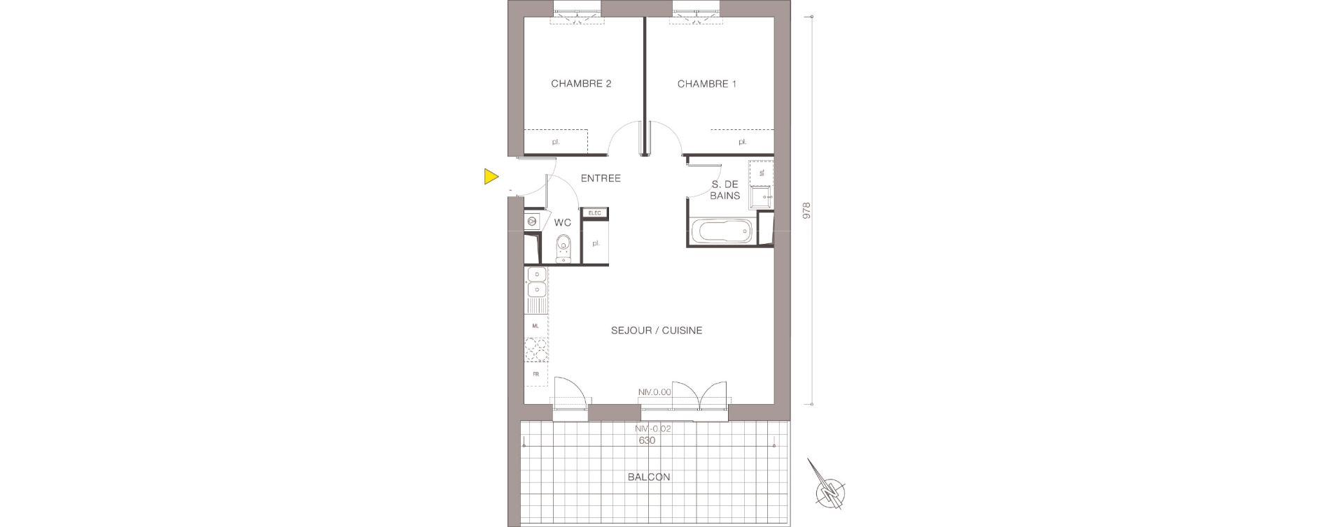 Appartement T3 de 59,50 m2 &agrave; Moret-Sur-Loing Centre