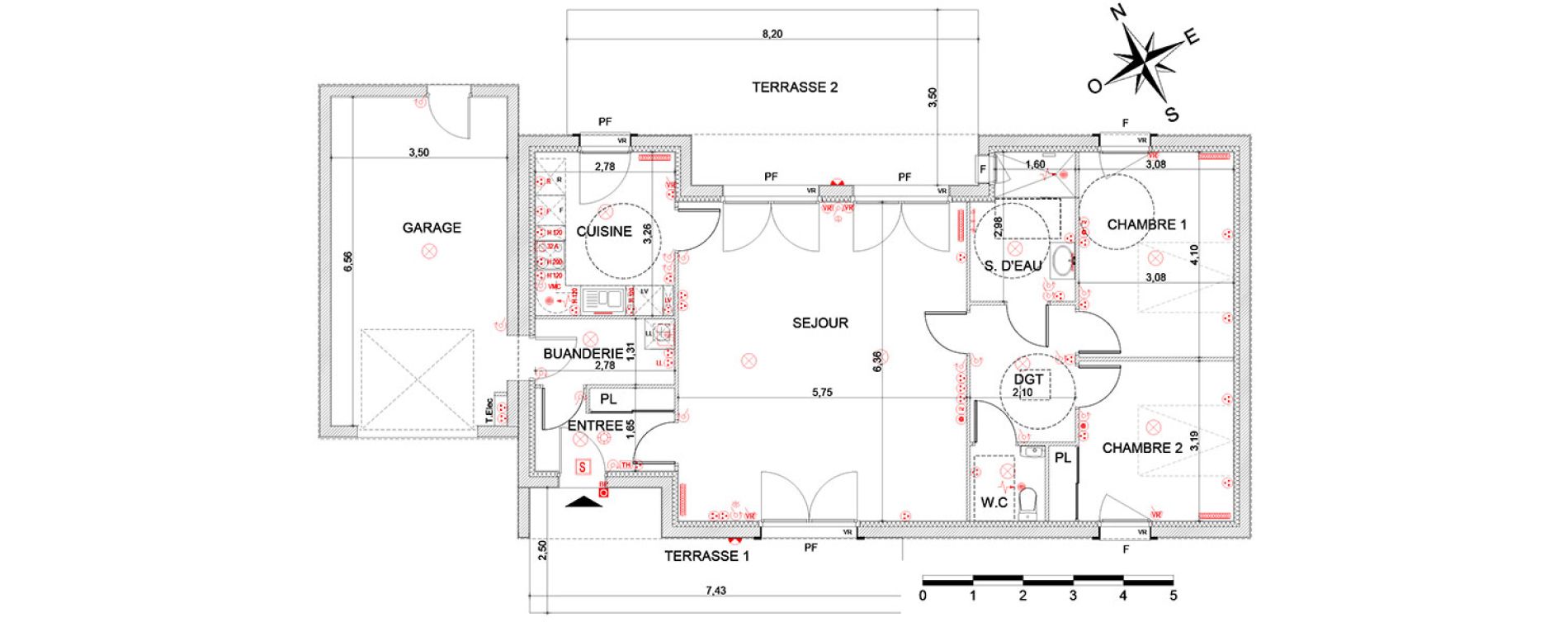Maison T3 de 90,94 m2 &agrave; Nandy Centre
