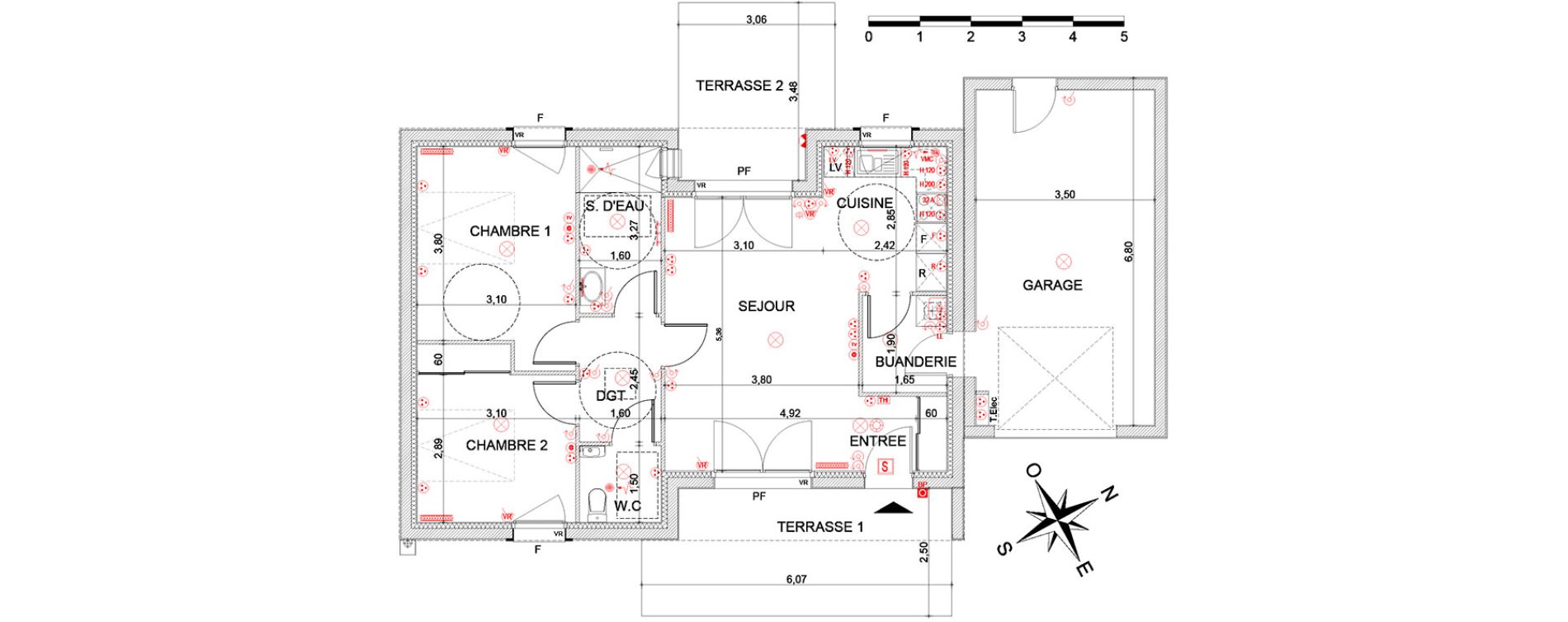 Maison T3 de 65,74 m2 &agrave; Nandy Centre