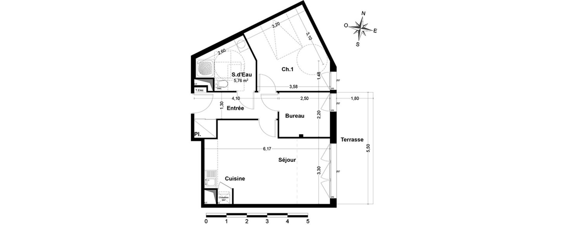 Appartement T3 de 52,25 m2 &agrave; Nandy Centre