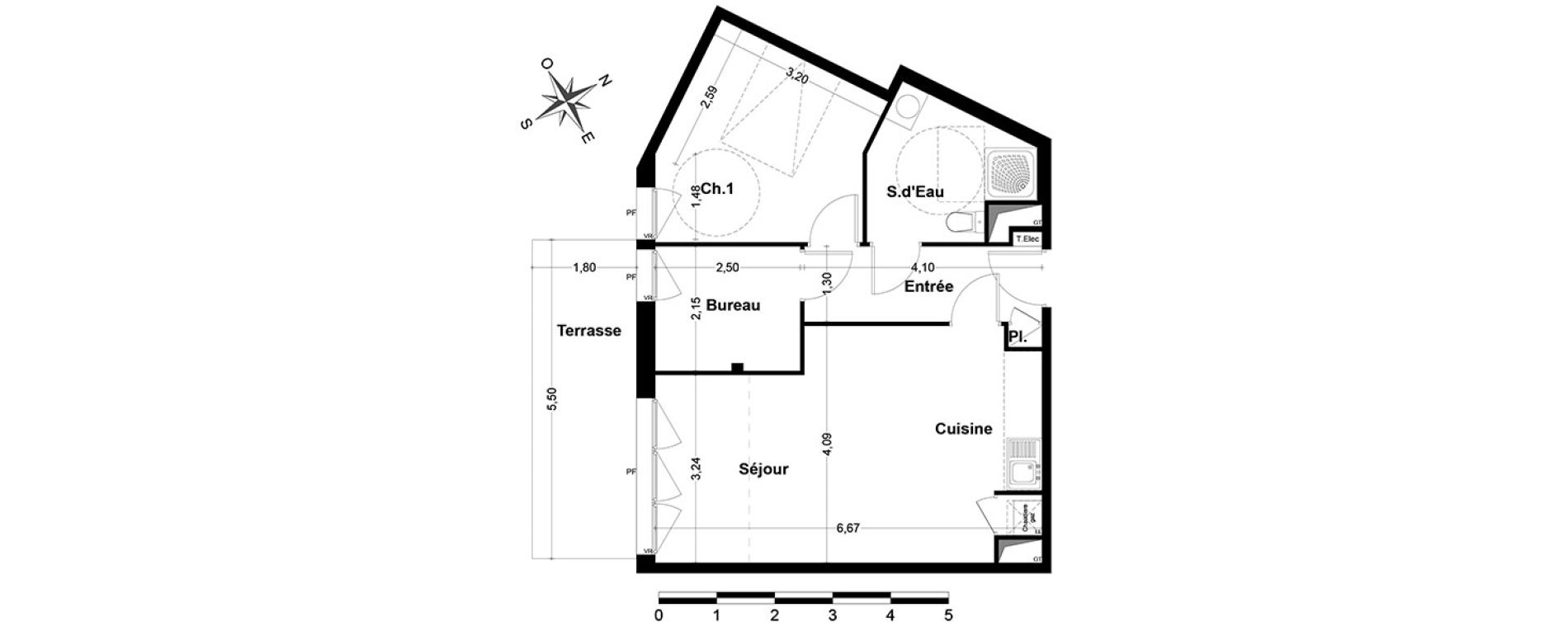 Appartement T3 de 52,50 m2 &agrave; Nandy Centre