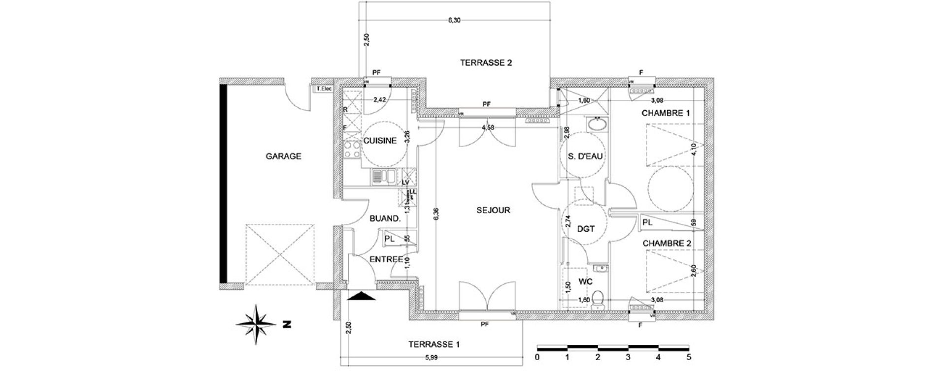 Maison T3 de 78,06 m2 &agrave; Nandy Centre