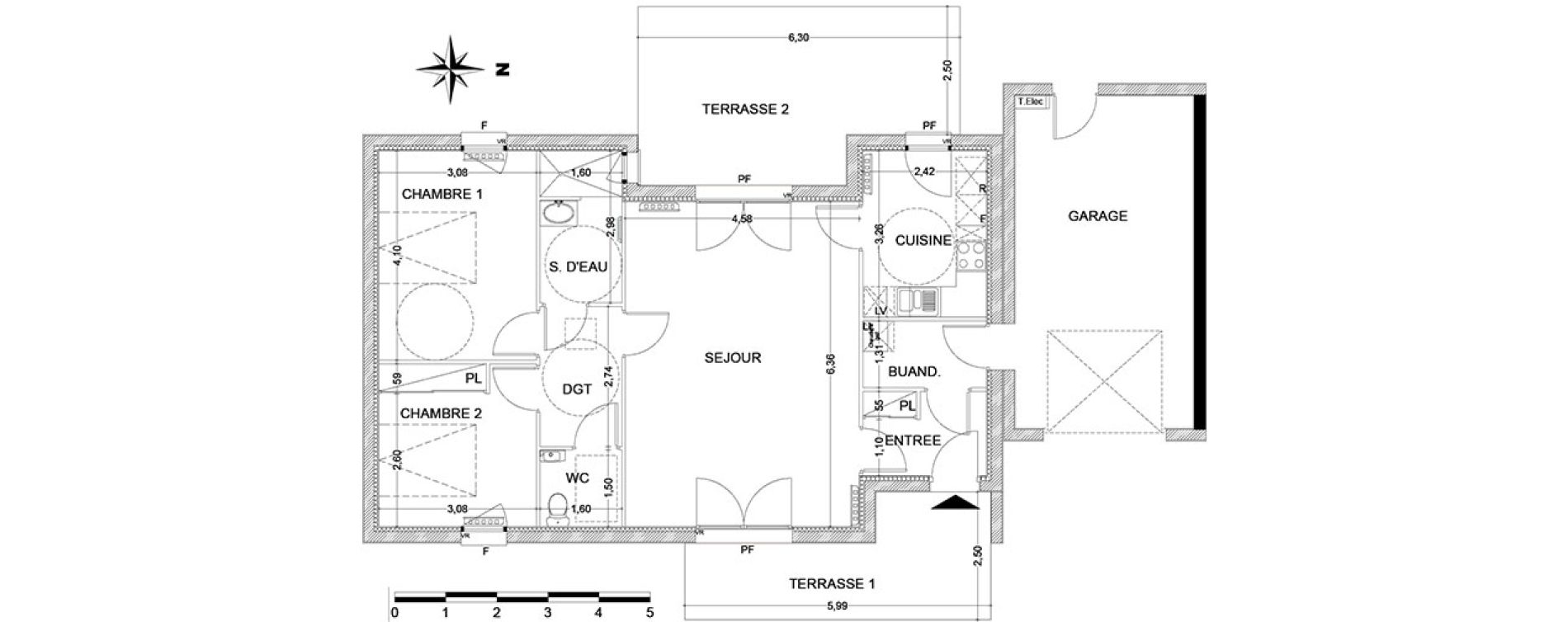 Appartement T3 de 78,05 m2 &agrave; Nandy Centre
