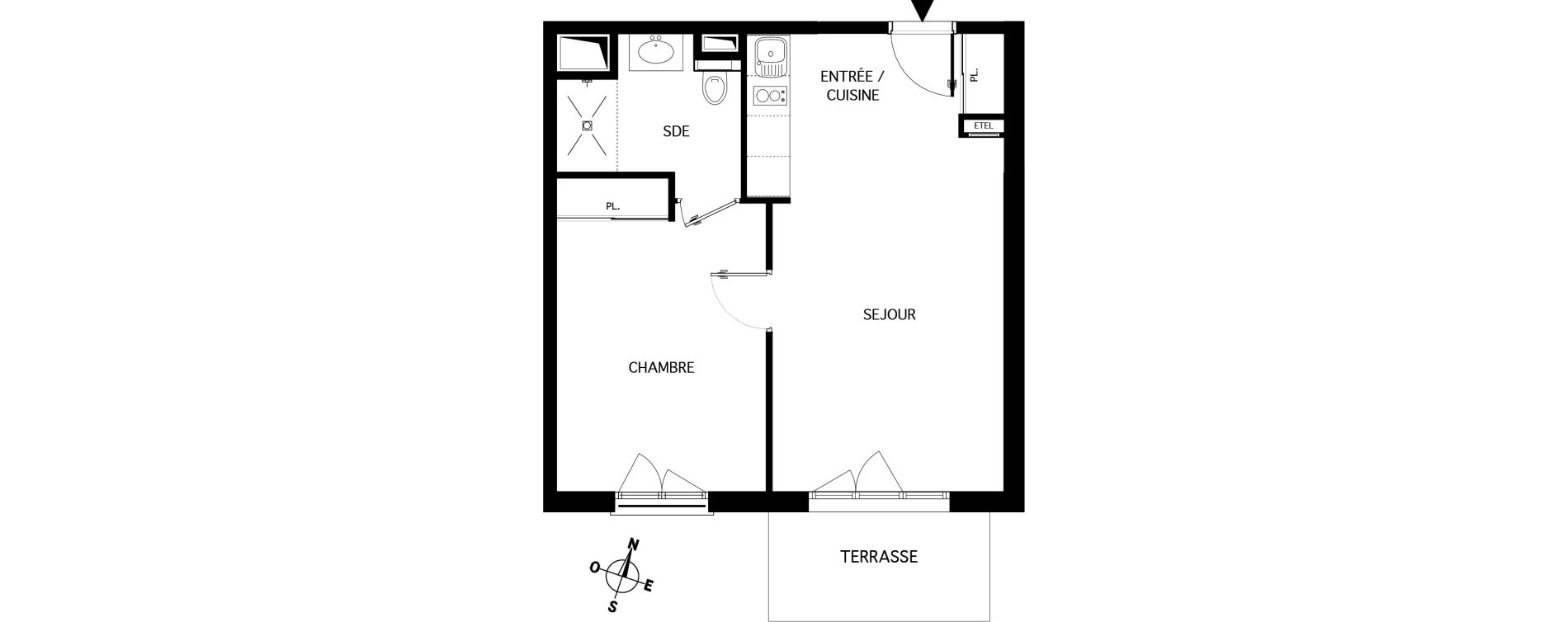 Appartement T2 de 43,48 m2 &agrave; Nanteuil-L&egrave;s-Meaux Centre