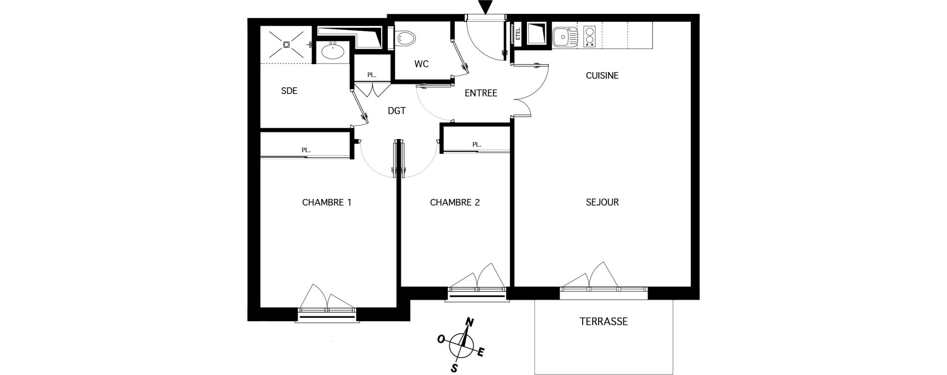 Appartement T3 de 62,77 m2 &agrave; Nanteuil-L&egrave;s-Meaux Centre