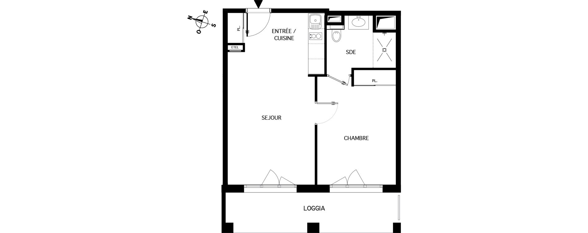 Appartement T2 de 43,21 m2 &agrave; Nanteuil-L&egrave;s-Meaux Centre