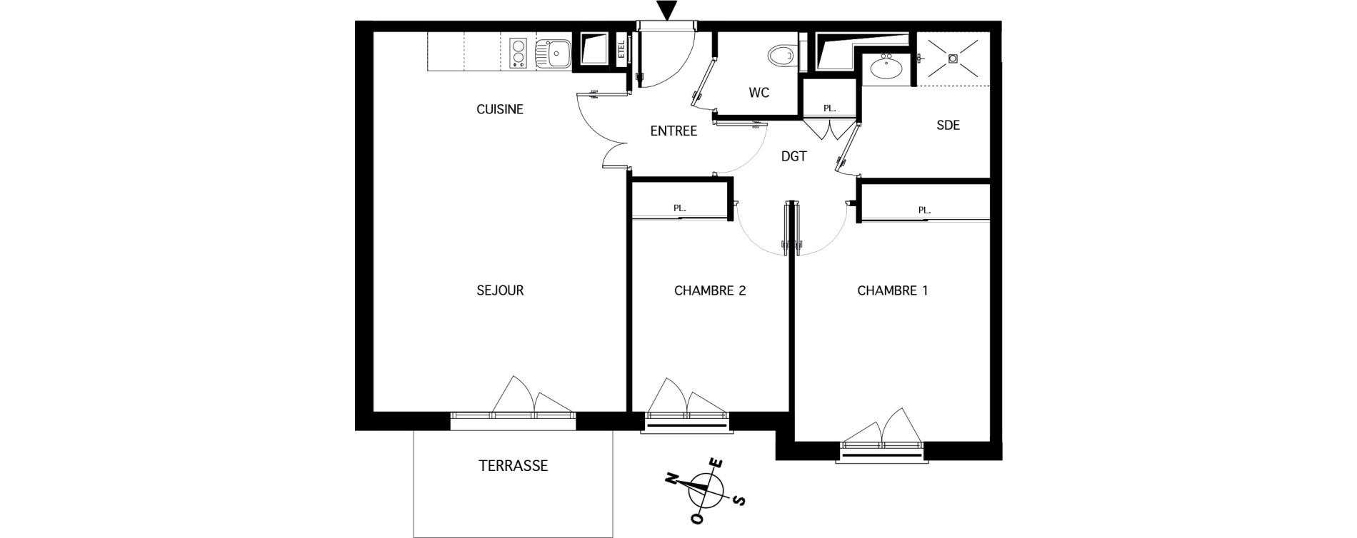 Appartement T3 de 62,99 m2 &agrave; Nanteuil-L&egrave;s-Meaux Centre