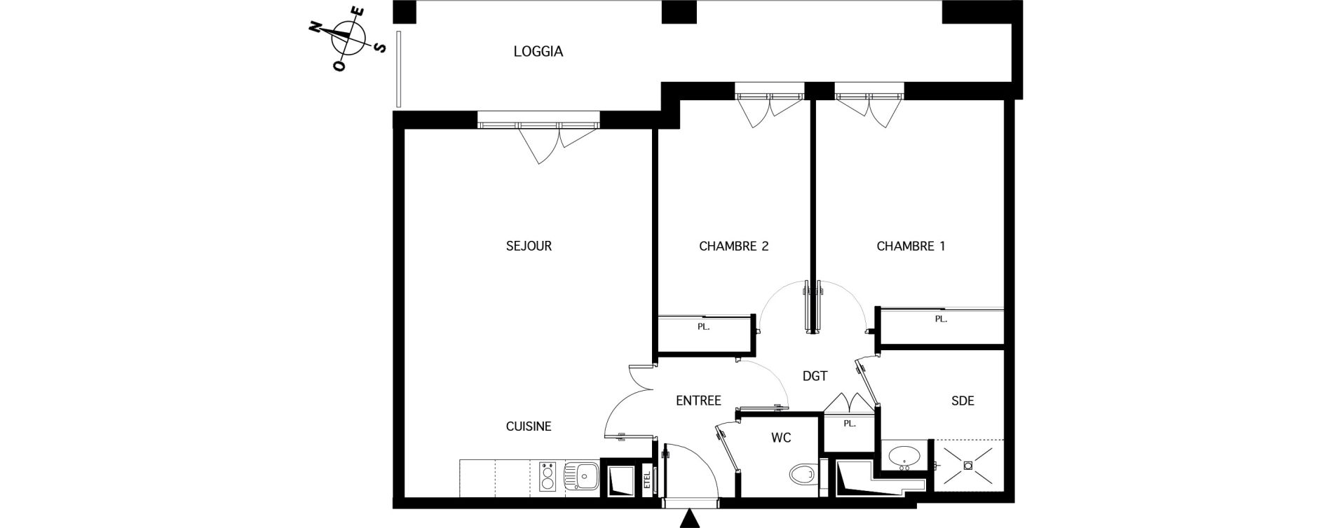 Appartement T3 de 64,15 m2 &agrave; Nanteuil-L&egrave;s-Meaux Centre