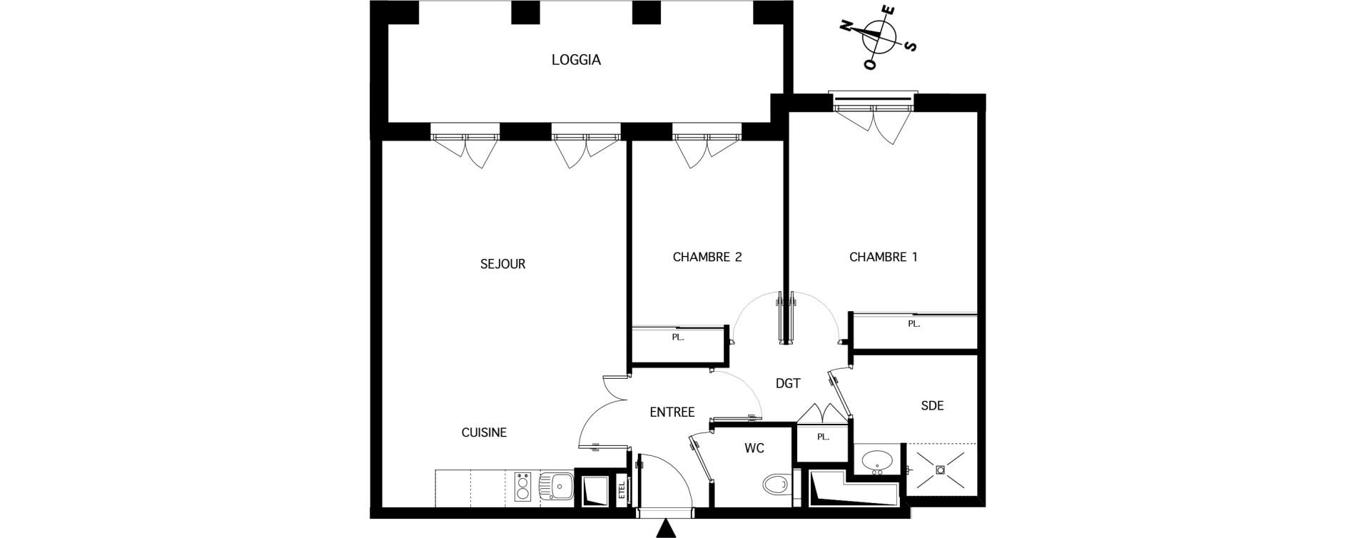 Appartement T3 de 62,55 m2 &agrave; Nanteuil-L&egrave;s-Meaux Centre