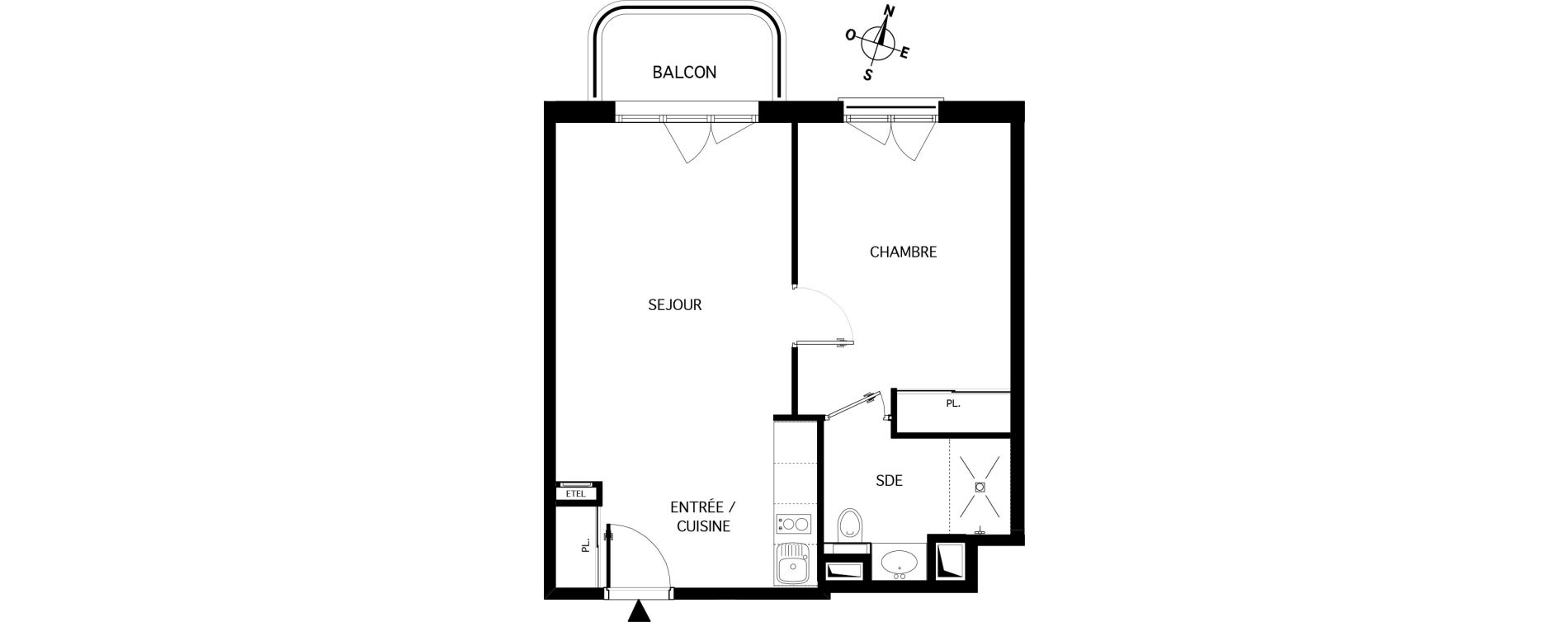 Appartement T2 de 43,00 m2 &agrave; Nanteuil-L&egrave;s-Meaux Centre