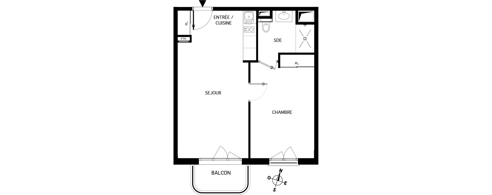Appartement T2 de 46,12 m2 &agrave; Nanteuil-L&egrave;s-Meaux Centre