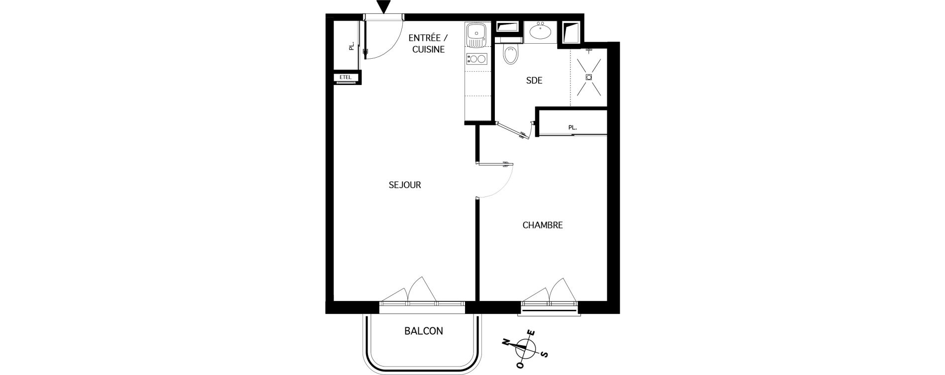 Appartement T2 de 43,27 m2 &agrave; Nanteuil-L&egrave;s-Meaux Centre