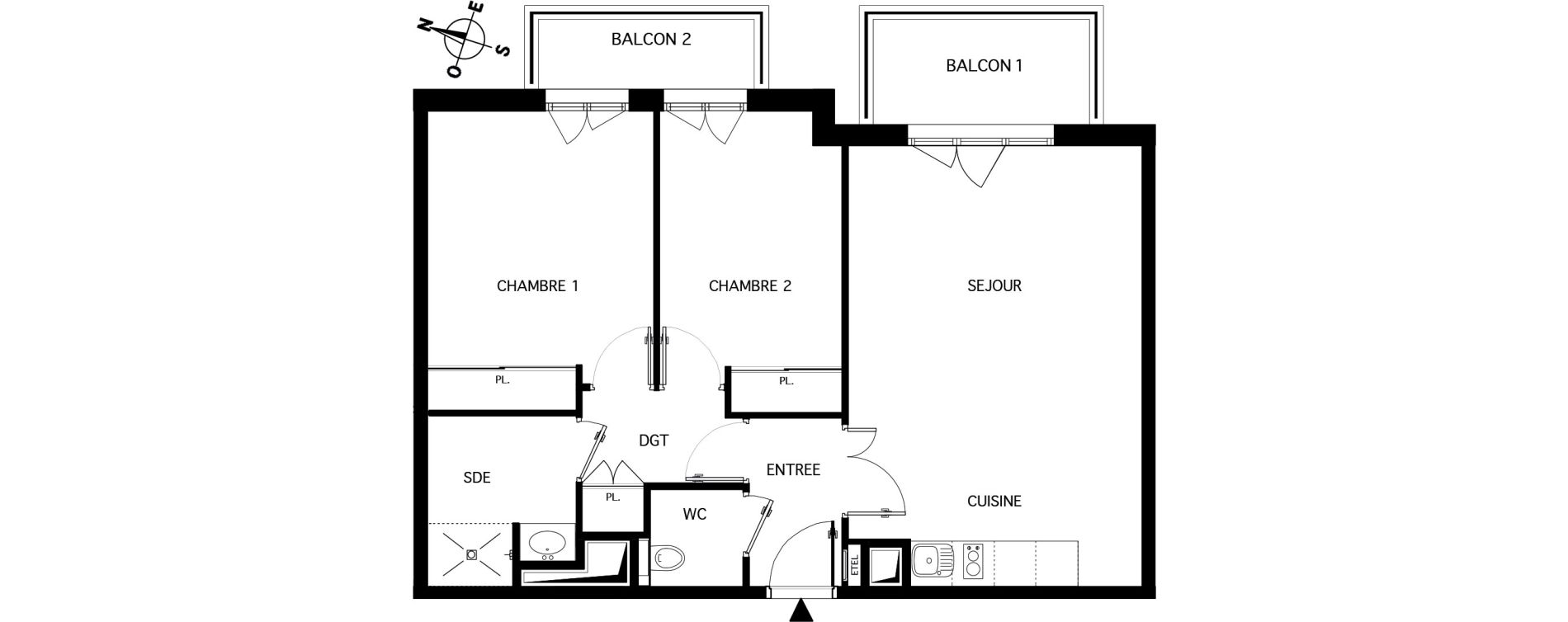 Appartement T3 de 64,10 m2 &agrave; Nanteuil-L&egrave;s-Meaux Centre