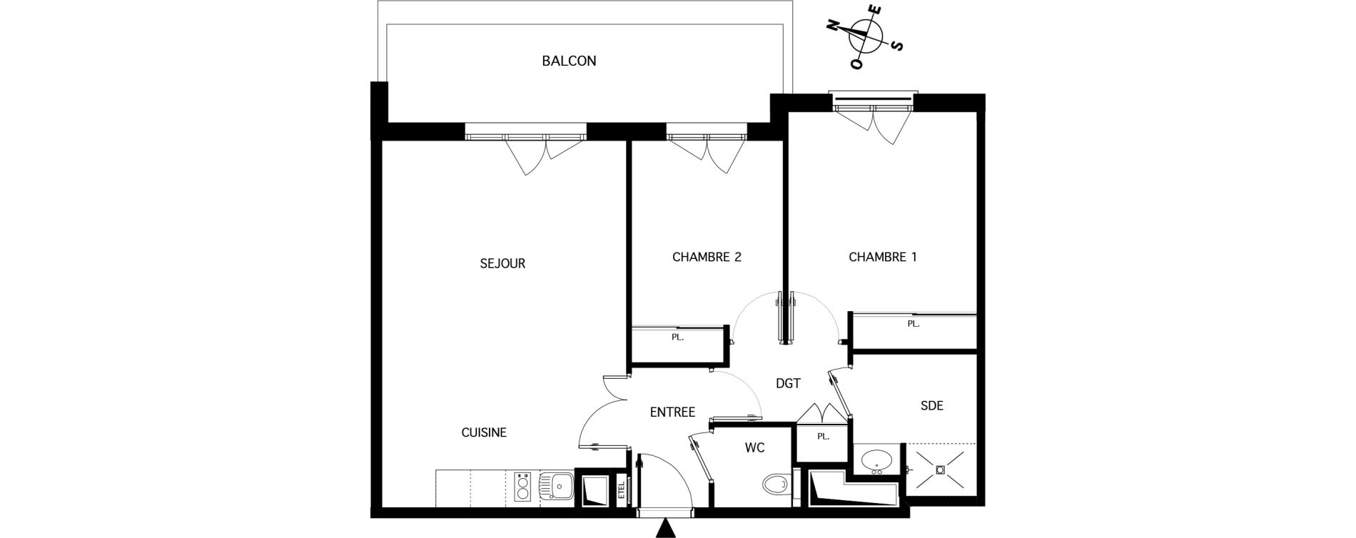 Appartement T3 de 62,55 m2 &agrave; Nanteuil-L&egrave;s-Meaux Centre