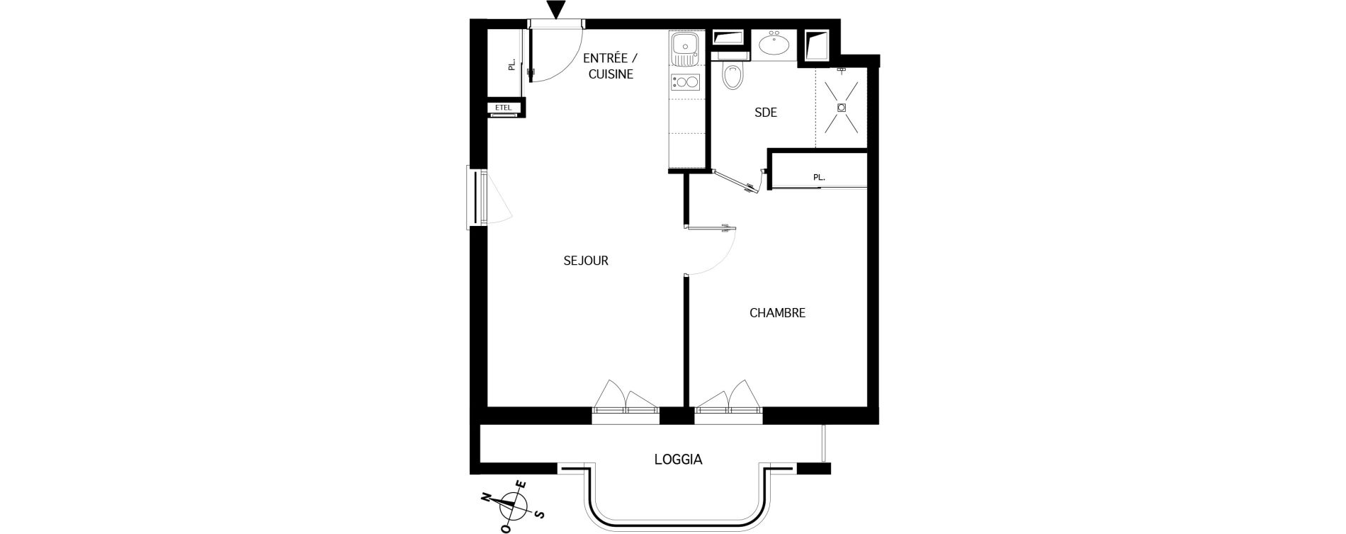 Appartement T2 de 41,96 m2 &agrave; Nanteuil-L&egrave;s-Meaux Centre