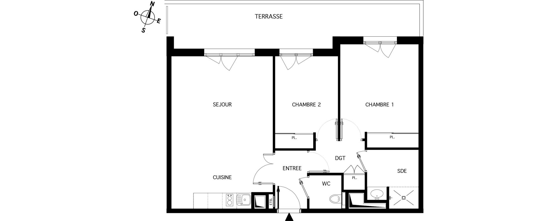 Appartement T3 de 62,99 m2 &agrave; Nanteuil-L&egrave;s-Meaux Centre