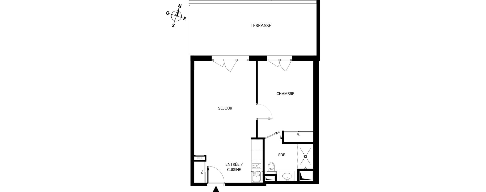 Appartement T2 de 43,21 m2 &agrave; Nanteuil-L&egrave;s-Meaux Centre