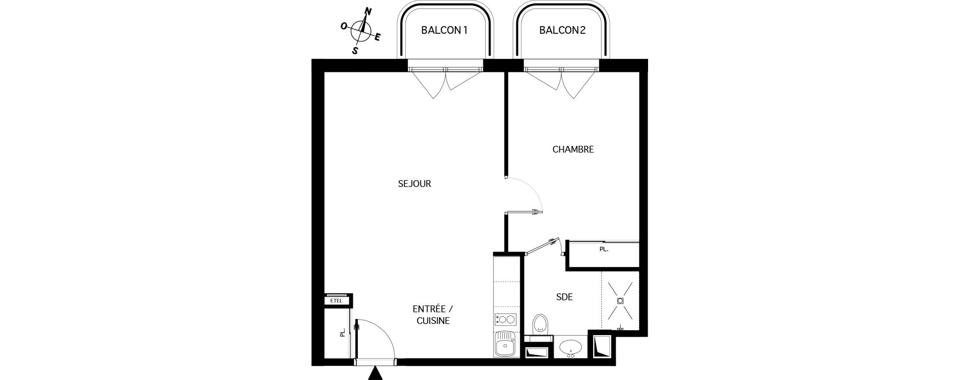 Appartement T2 de 48,94 m2 &agrave; Nanteuil-L&egrave;s-Meaux Centre