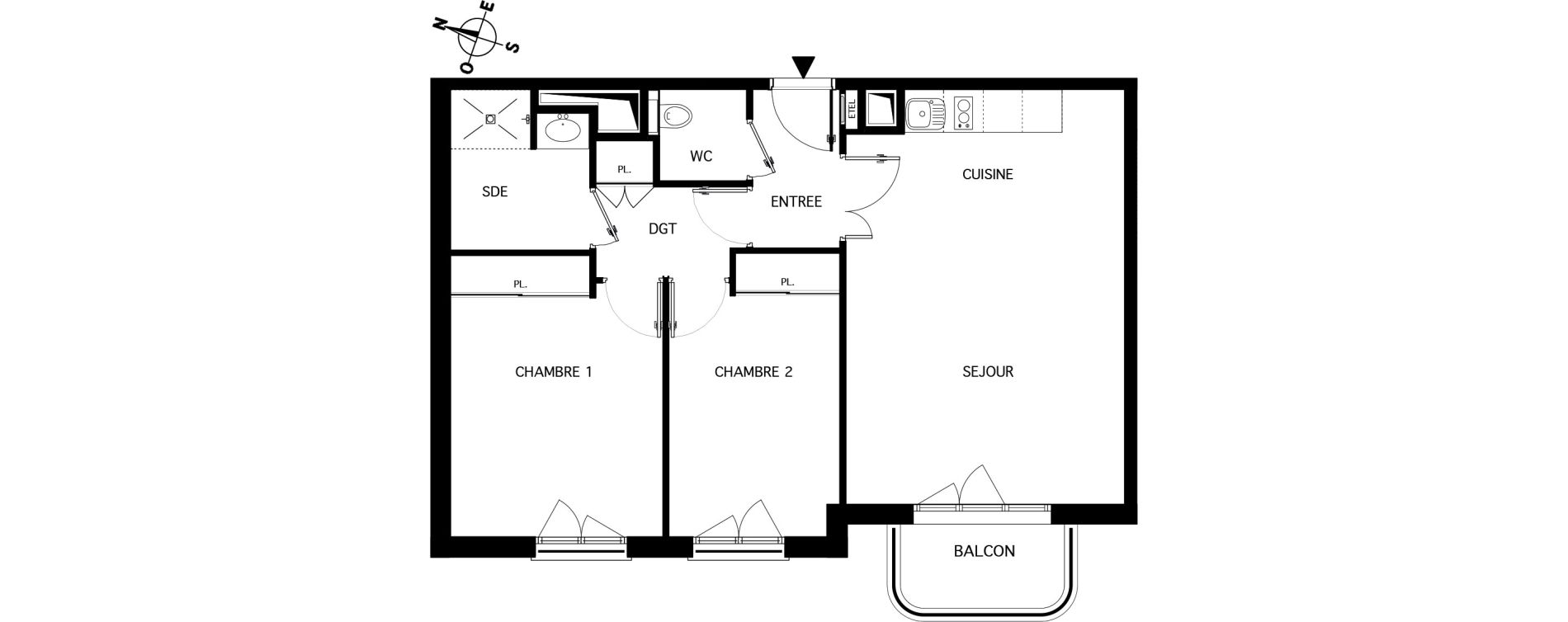Appartement T3 de 64,40 m2 &agrave; Nanteuil-L&egrave;s-Meaux Centre