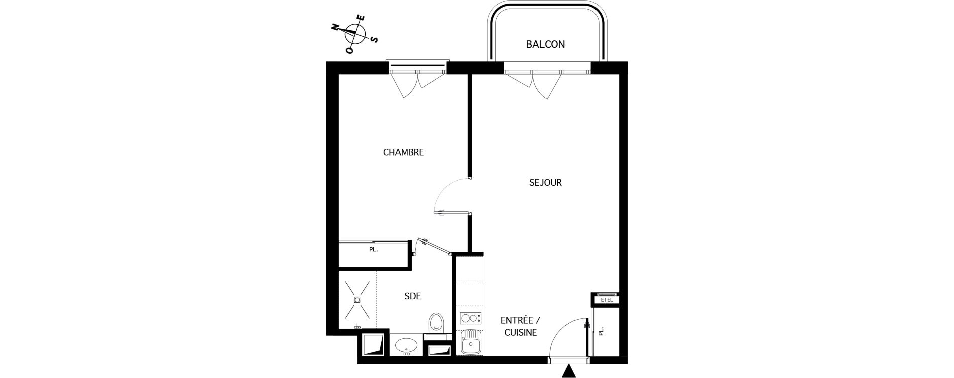 Appartement T2 de 43,95 m2 &agrave; Nanteuil-L&egrave;s-Meaux Centre