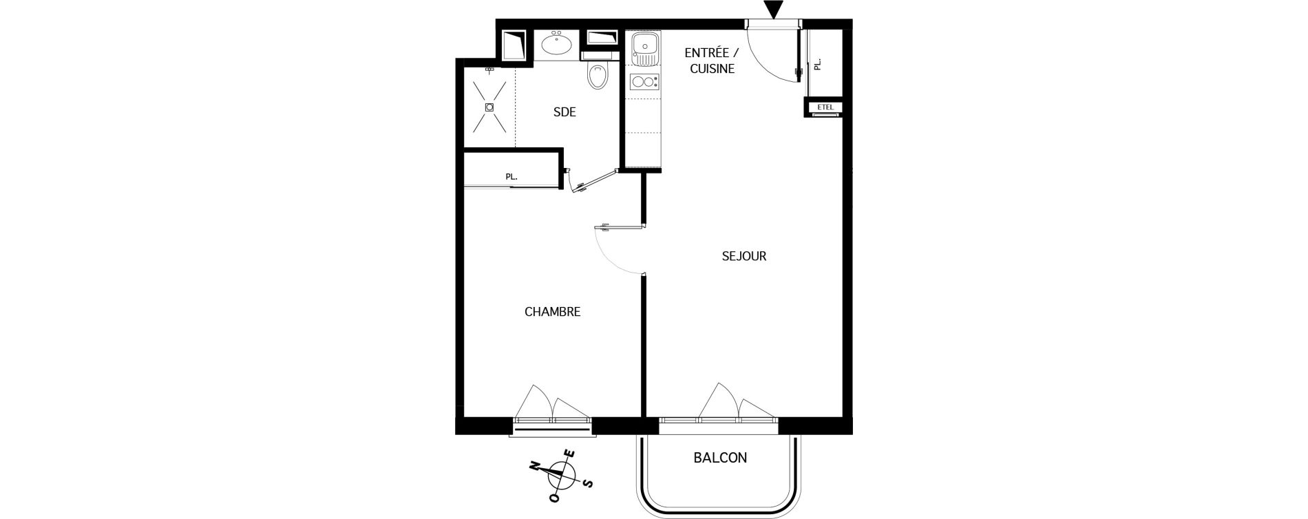 Appartement T2 de 43,27 m2 &agrave; Nanteuil-L&egrave;s-Meaux Centre