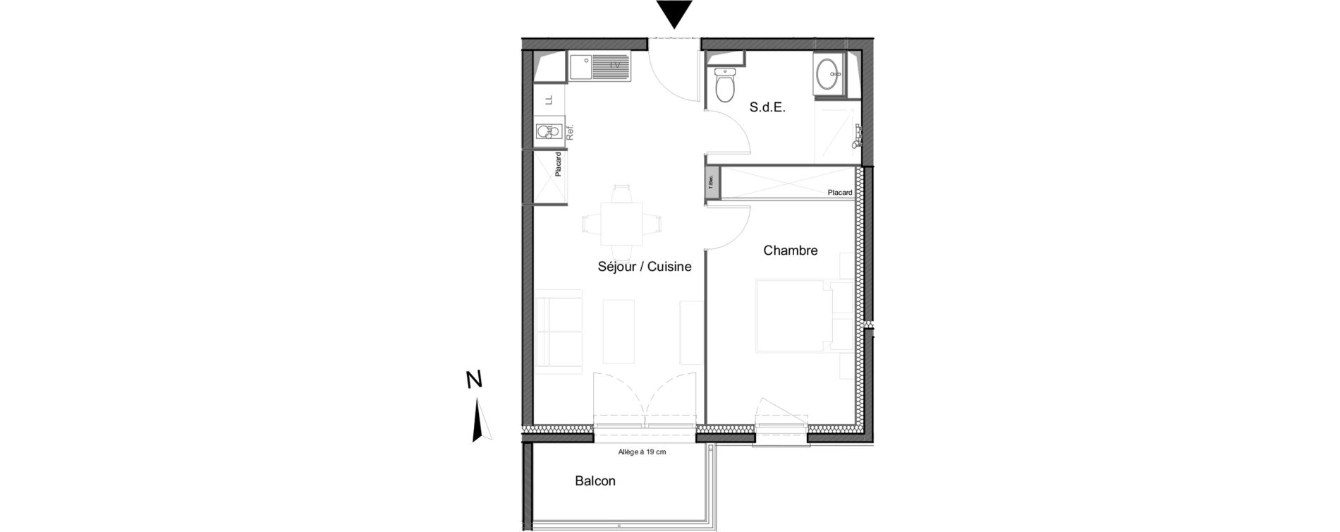 Appartement T2 de 42,47 m2 &agrave; Nemours Rive du loing
