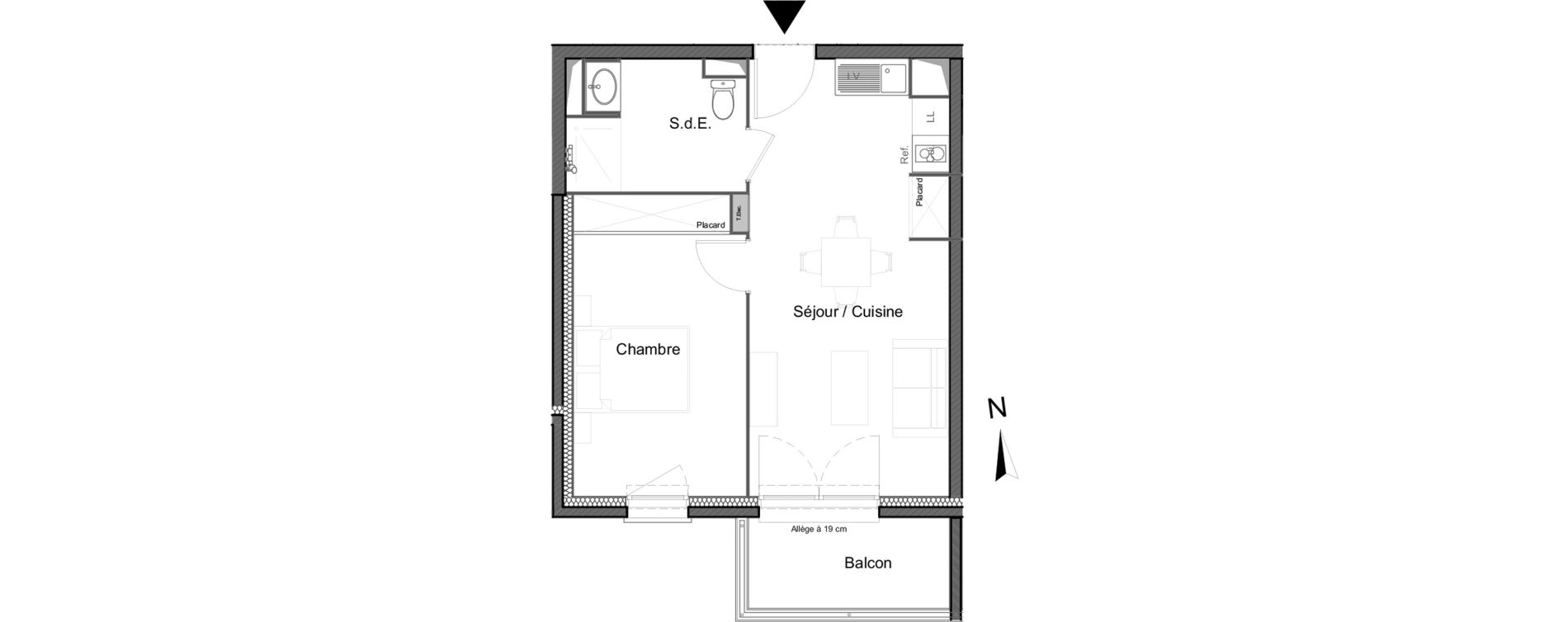 Appartement T2 de 42,47 m2 &agrave; Nemours Rive du loing