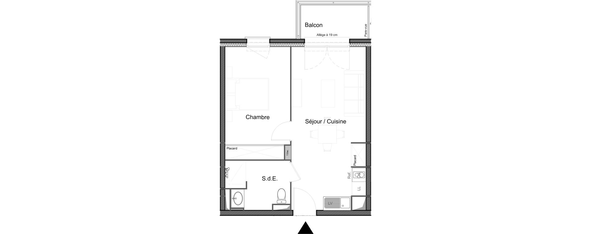 Appartement T2 de 42,25 m2 &agrave; Nemours Rive du loing