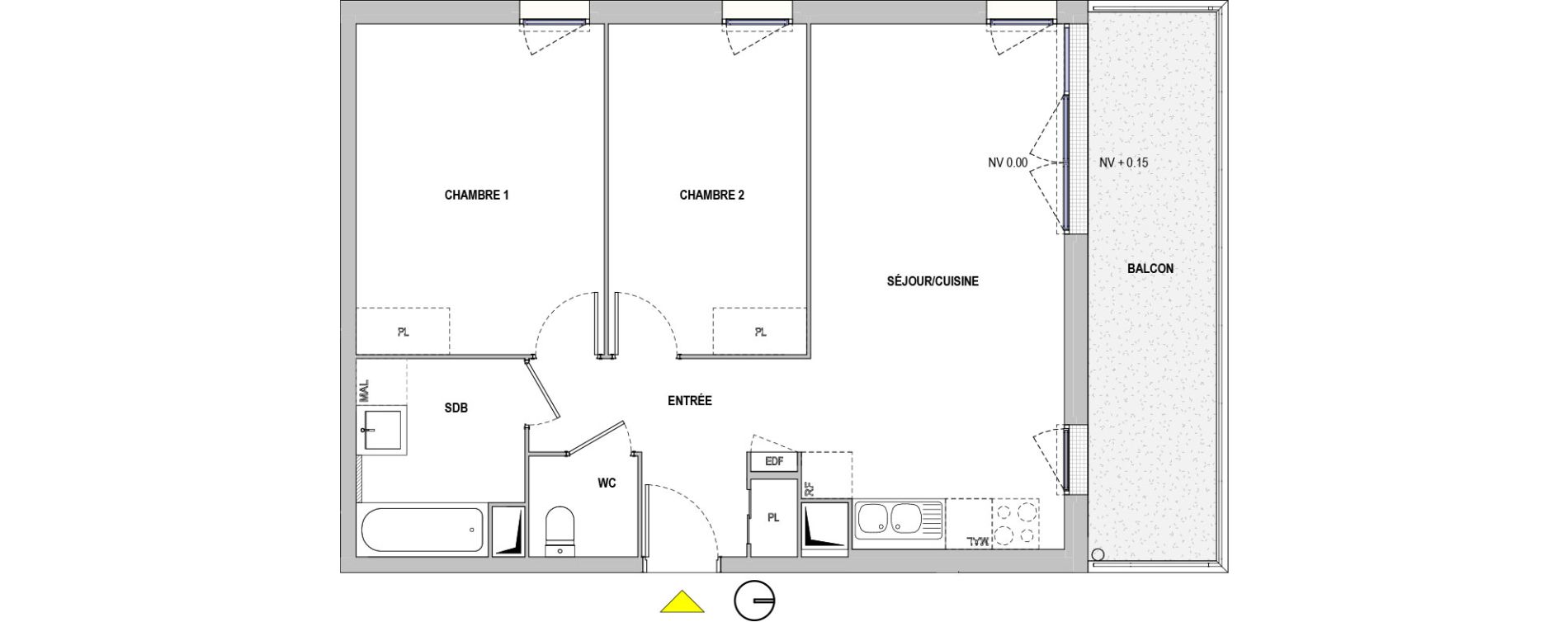 Appartement T3 de 60,12 m2 &agrave; Nemours Centre