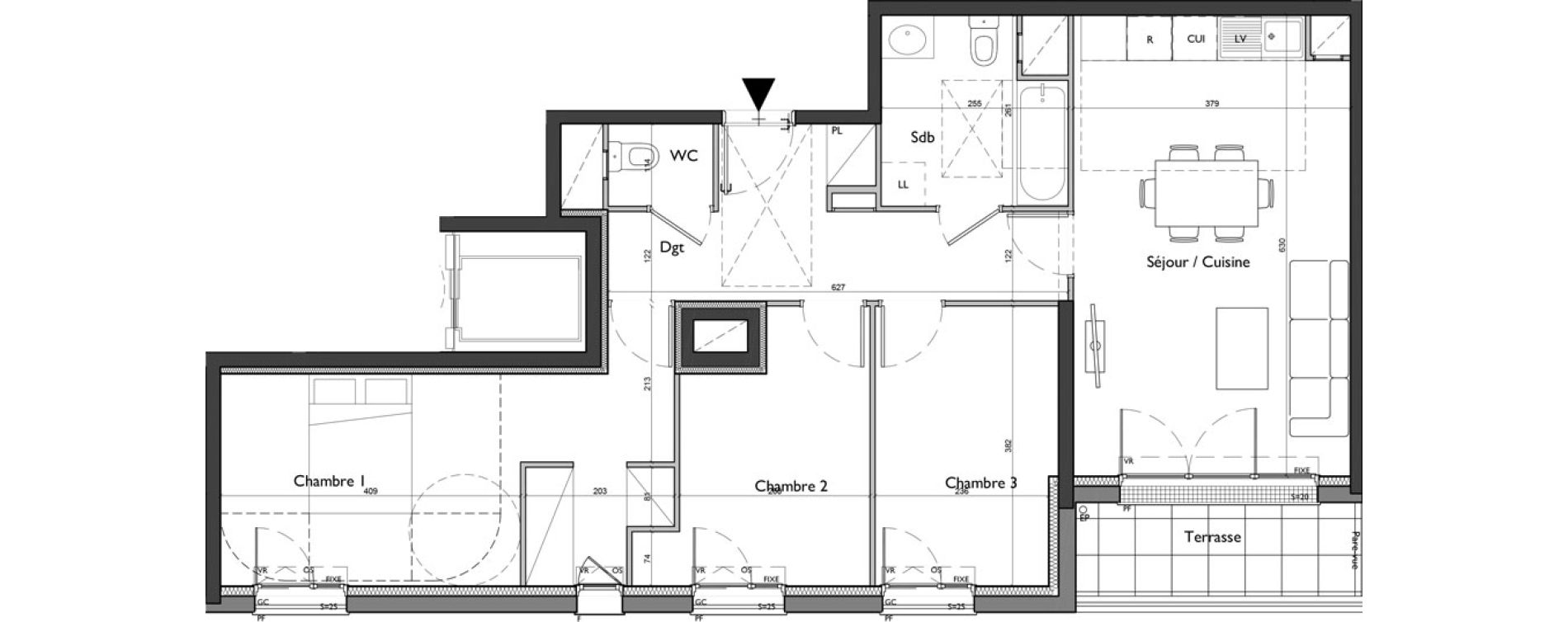 Appartement T4 de 77,73 m2 &agrave; Nemours Rive du loing