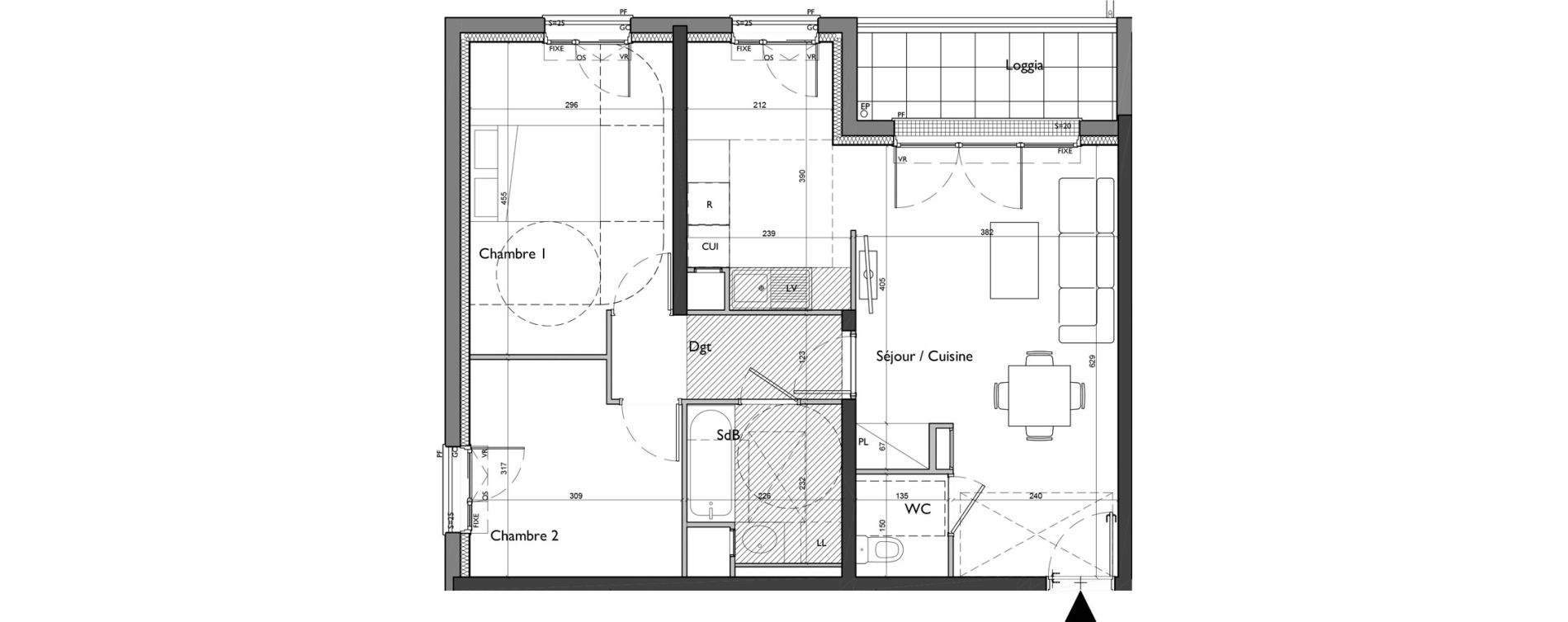 Appartement T3 de 63,55 m2 &agrave; Nemours Rive du loing