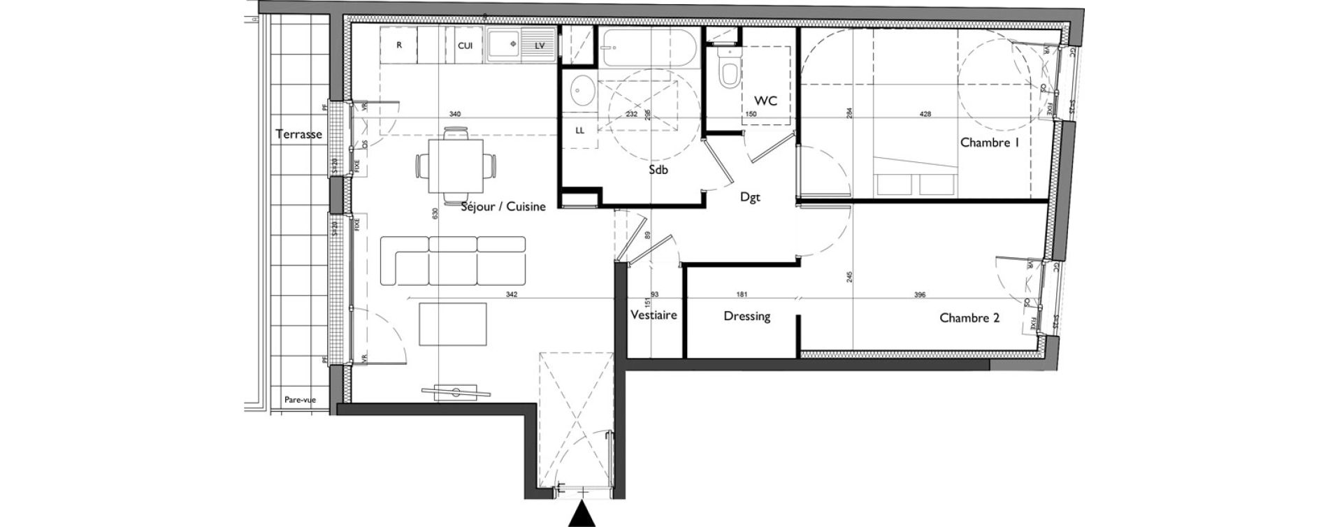 Appartement T3 de 65,37 m2 &agrave; Nemours Rive du loing