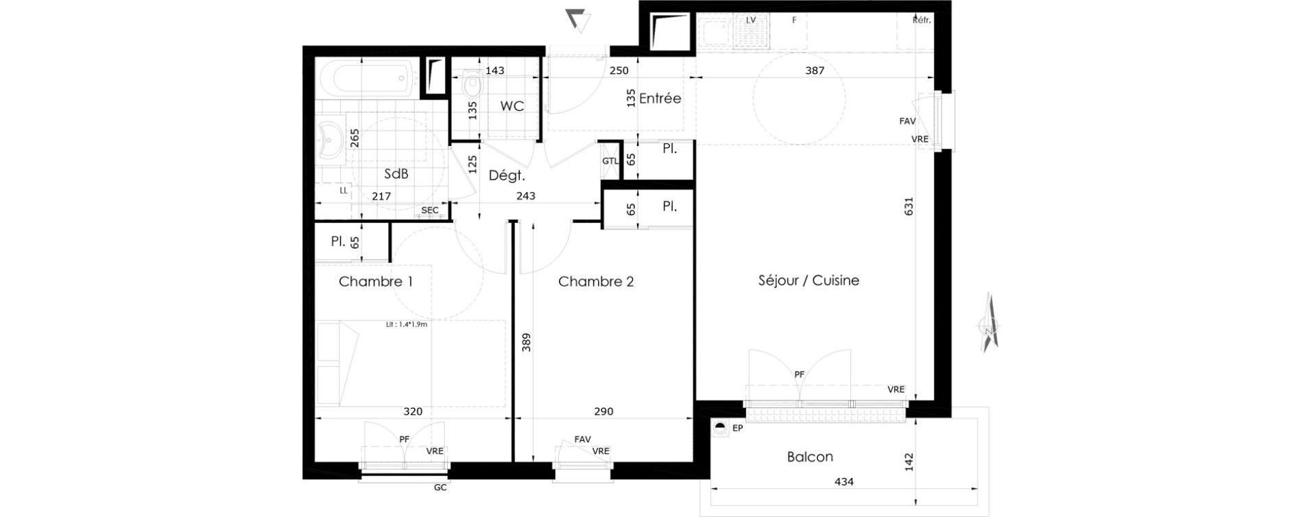 Appartement T3 de 63,45 m2 &agrave; Othis La jalaise