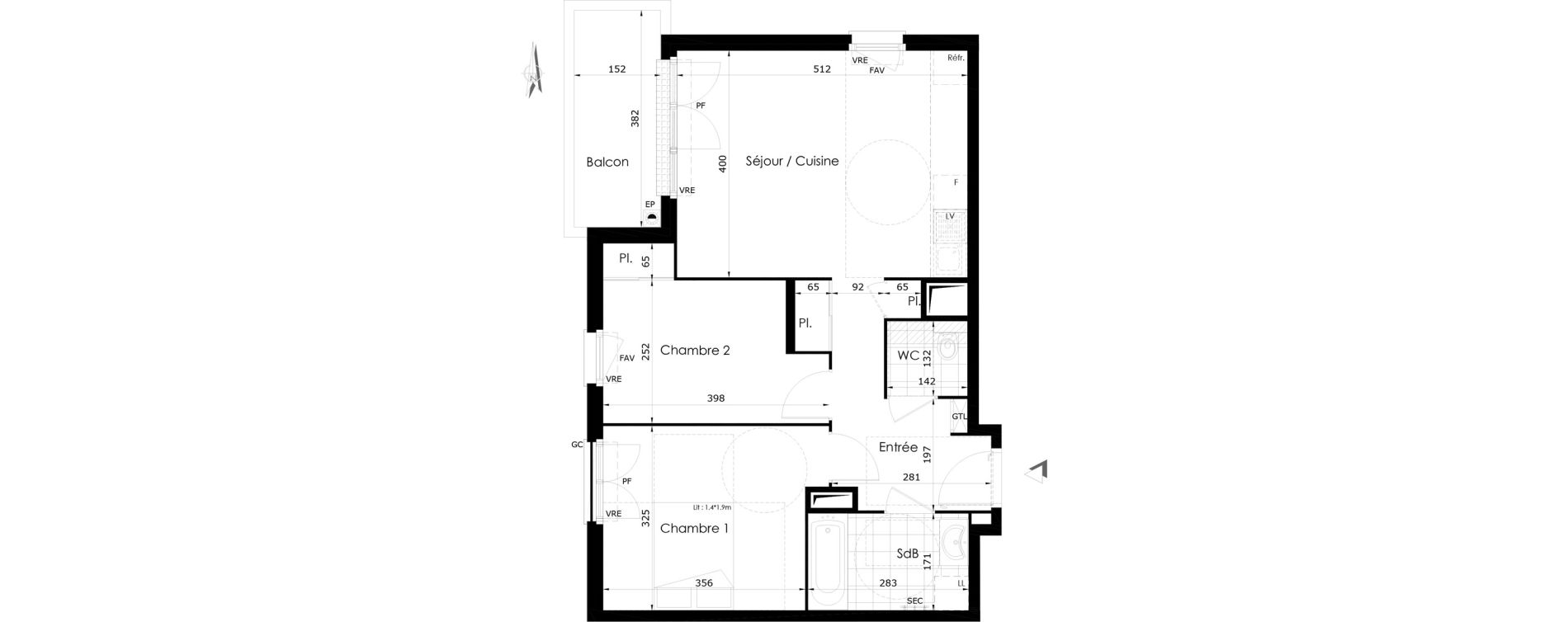 Appartement T3 de 57,10 m2 &agrave; Othis La jalaise