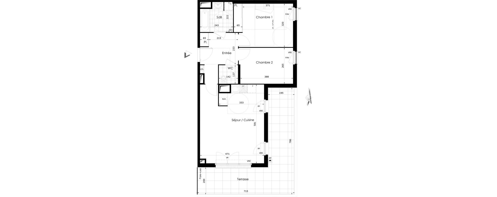 Appartement T3 de 65,15 m2 &agrave; Othis La jalaise